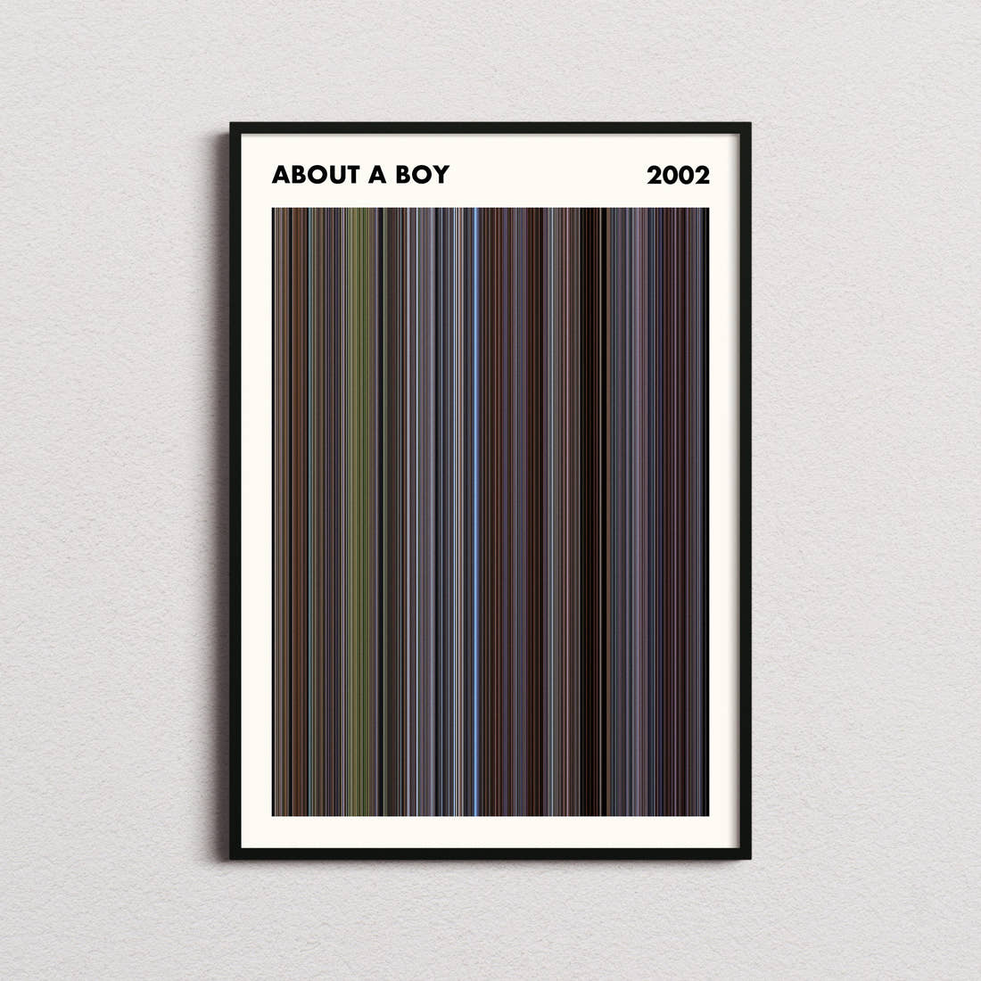 About a Boy Movie Barcode Poster - Simplified