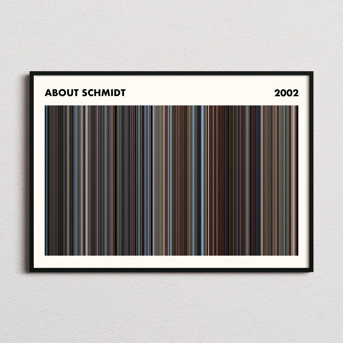 About Schmidt Movie Barcode Poster - Simplified