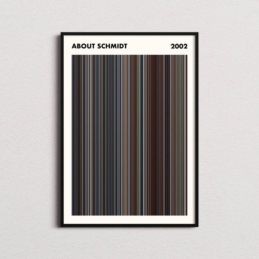 About Schmidt Movie Barcode Poster - Simplified