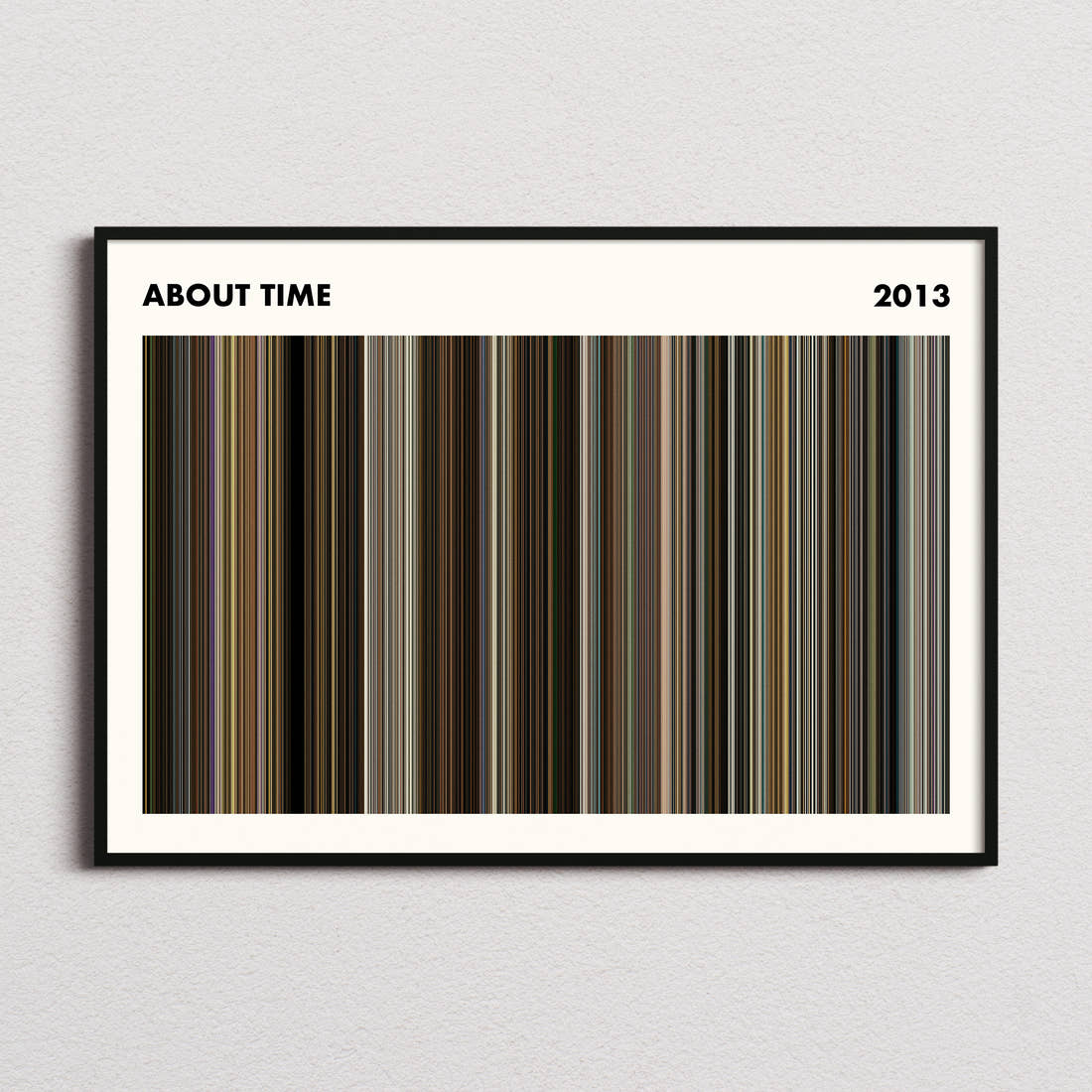 About Time Movie Barcode Poster - Simplified