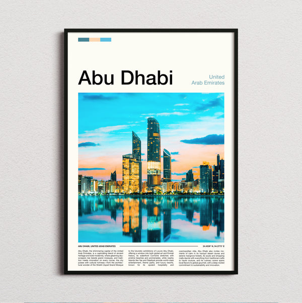 Abu Dhabi - Skyline Reflection - Travel Print