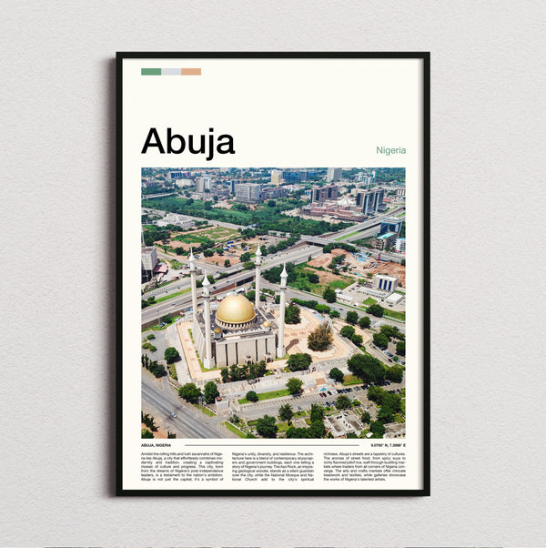 Abuja - National Mosque Aerial - Travel Print