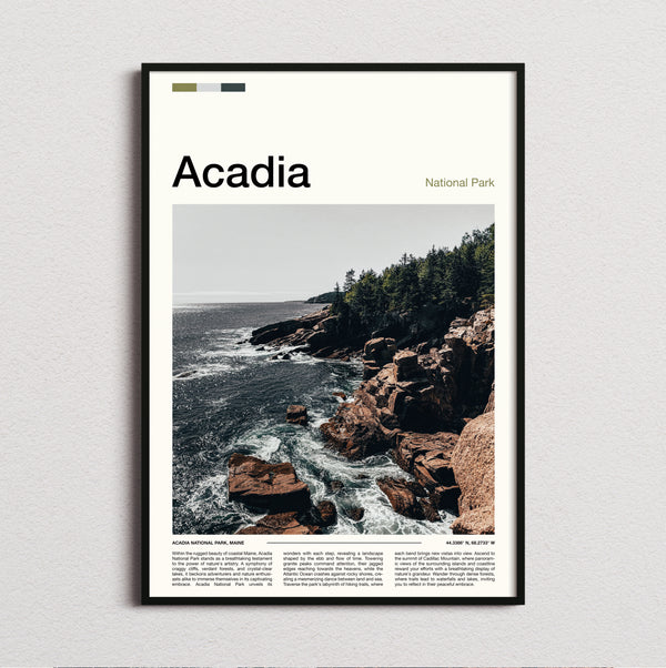 Acadia - Rocky Shoreline - Travel Print