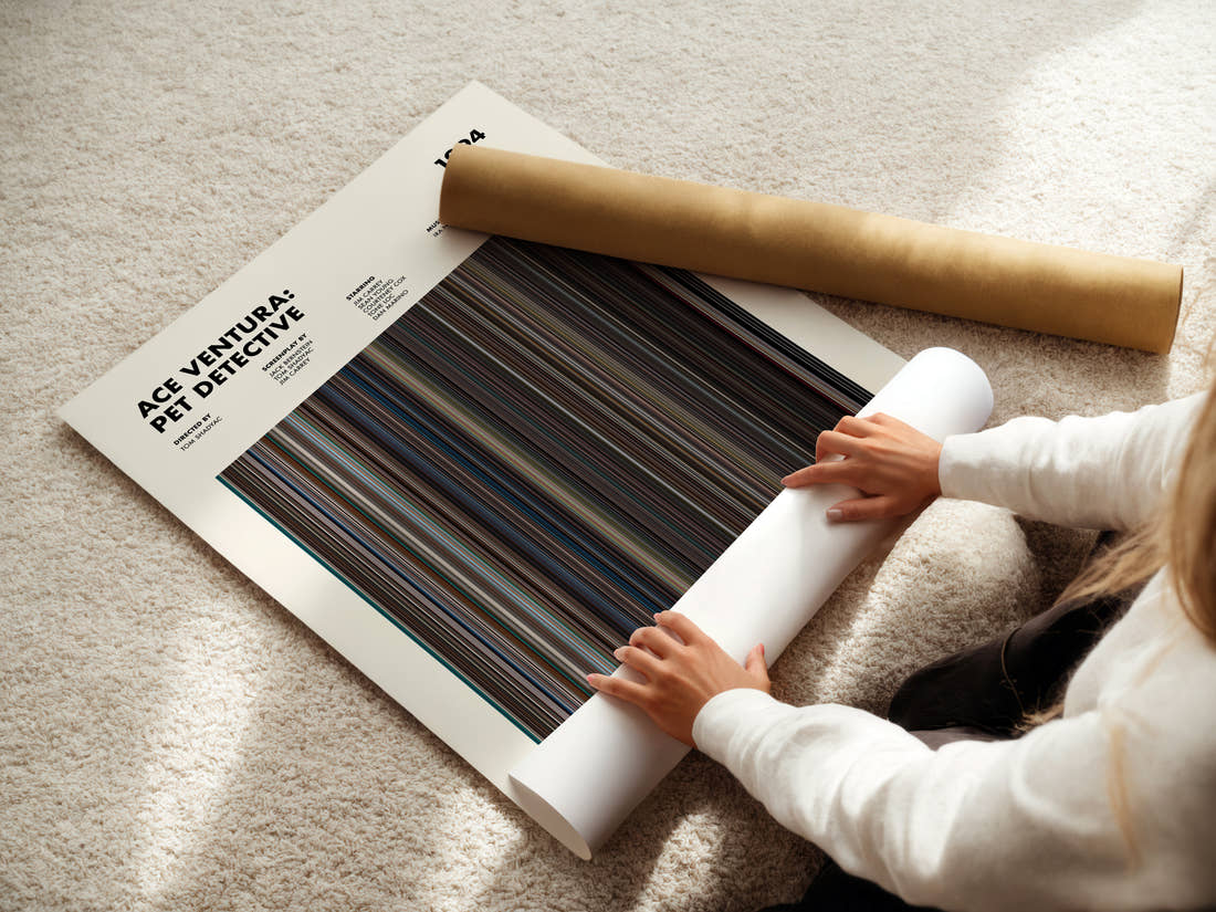 Ace Ventura: Pet Detective Movie Barcode Poster