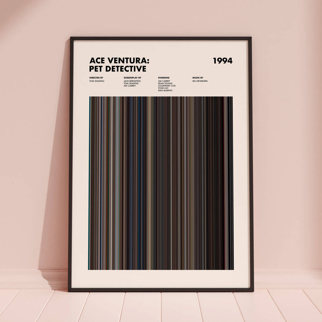 Ace Ventura: Pet Detective Movie Barcode Poster