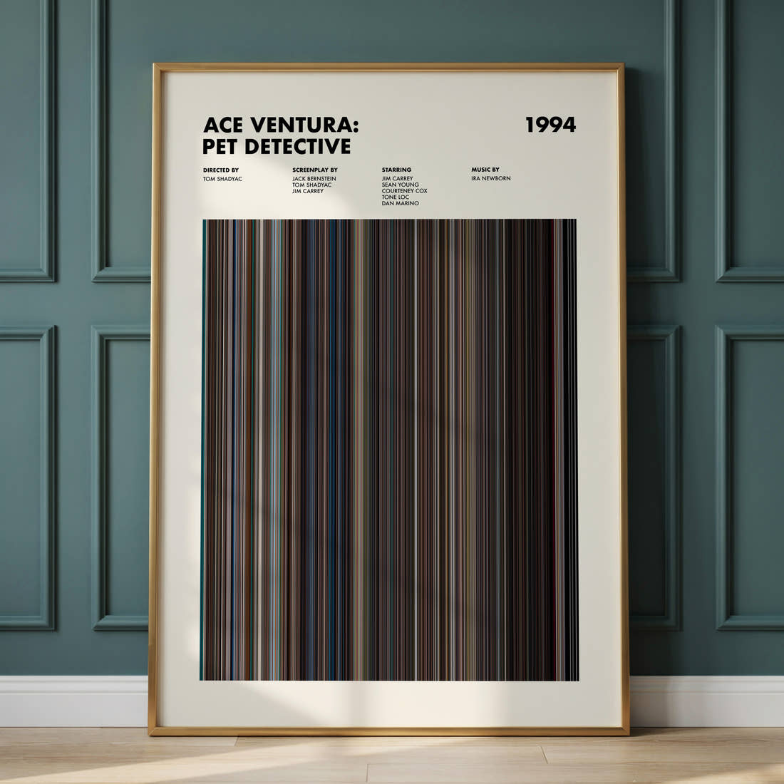 Ace Ventura: Pet Detective Movie Barcode Poster