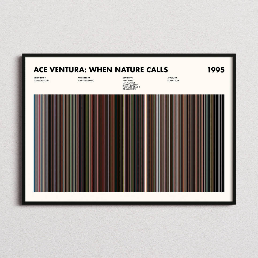 Ace Ventura: When Nature Calls Movie Barcode Poster