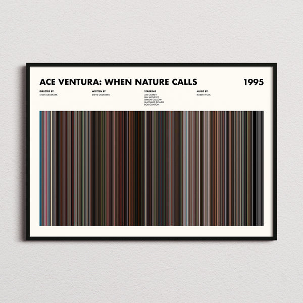 Ace Ventura: When Nature Calls Movie Barcode Poster
