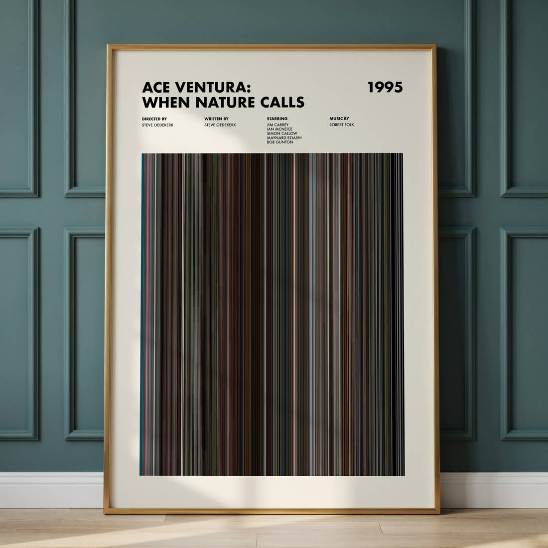 Ace Ventura: When Nature Calls Movie Barcode Poster