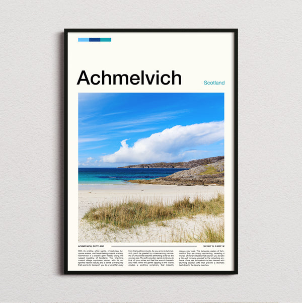 Achmelvich - Turquoise Bay - Travel Print