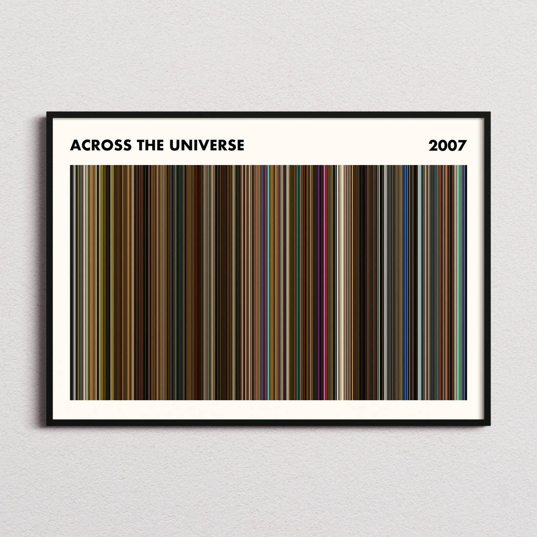 Across the Universe Movie Barcode Poster - Simplified