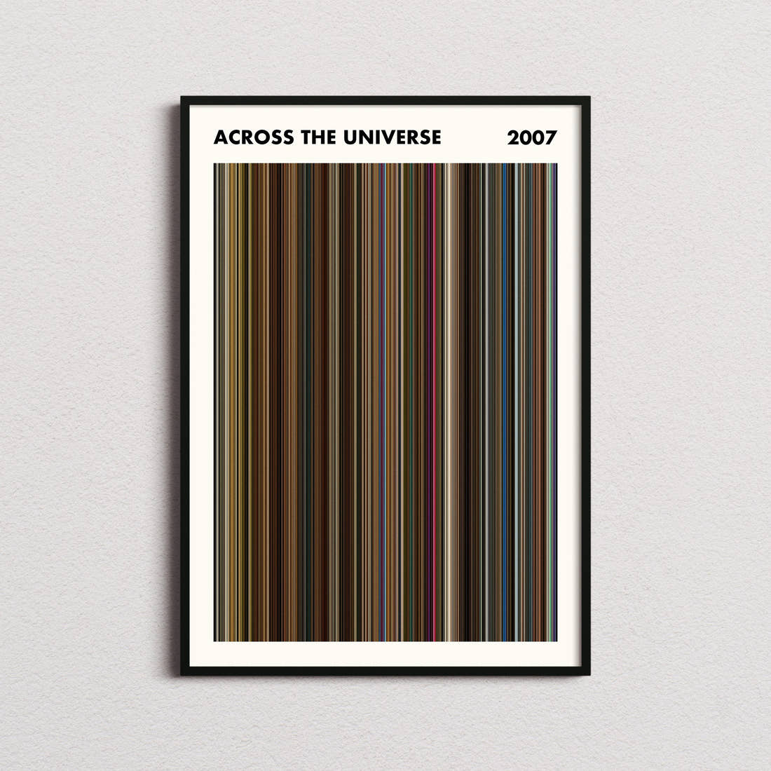 Across the Universe Movie Barcode Poster - Simplified