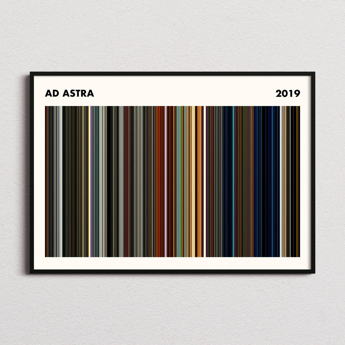 Ad Astra Movie Barcode Poster - Simplified