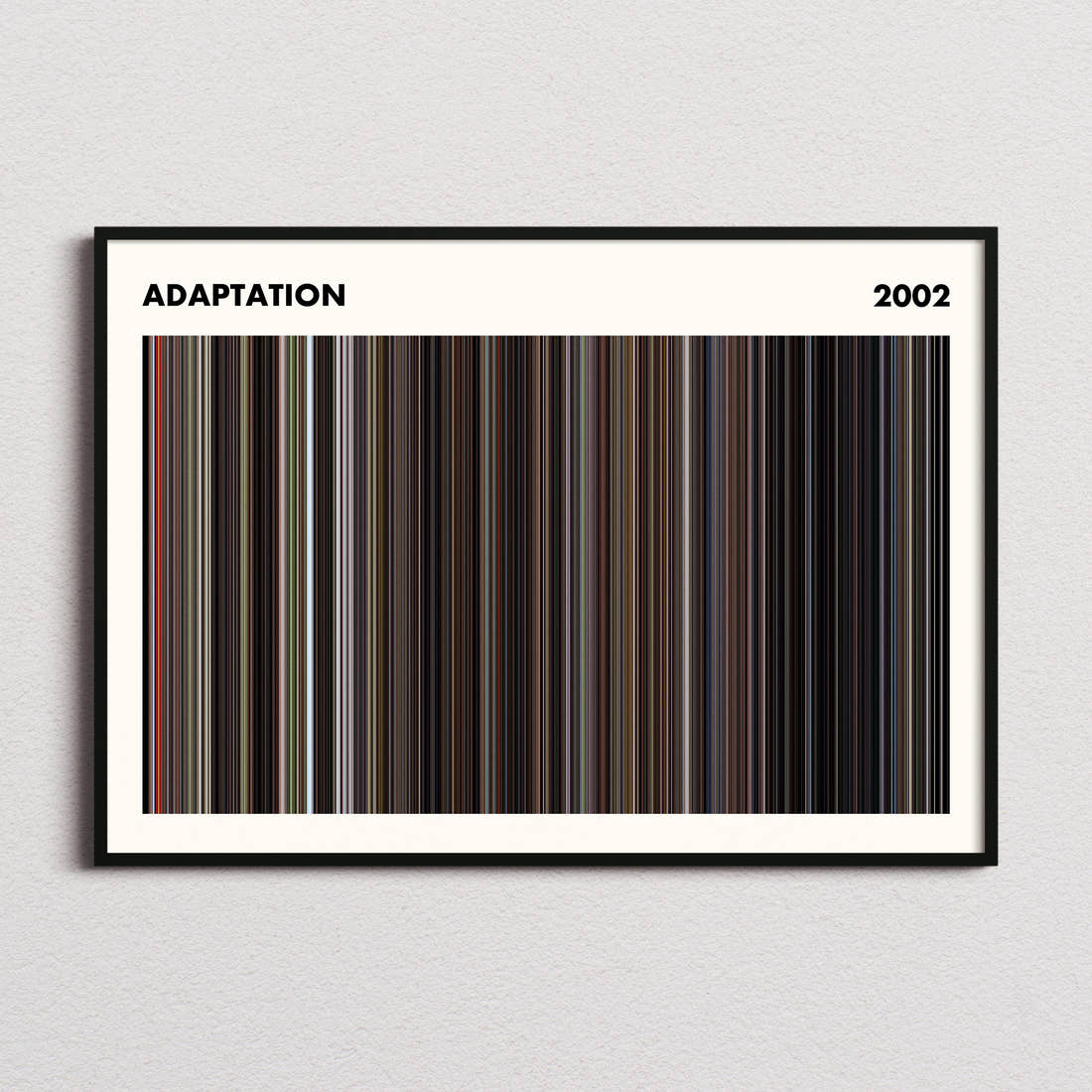 Adaptation Movie Barcode Poster - Simplified