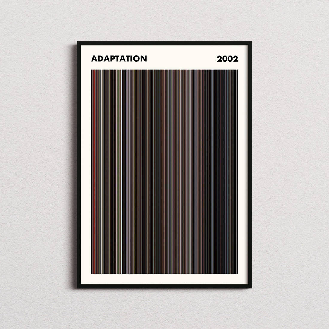 Adaptation Movie Barcode Poster - Simplified