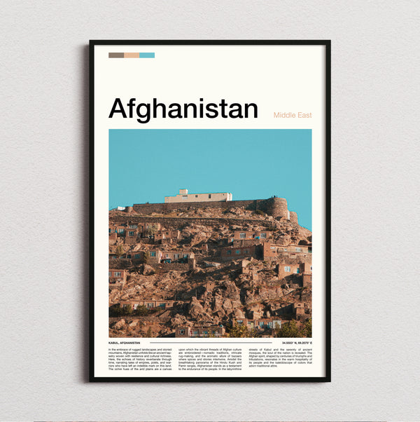 Afghanistan - Houses On The Hillside - Travel Print