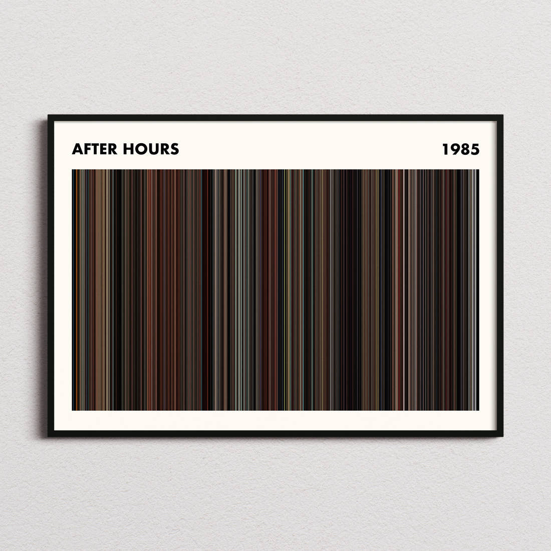 After Hours Movie Barcode Poster - Simplified