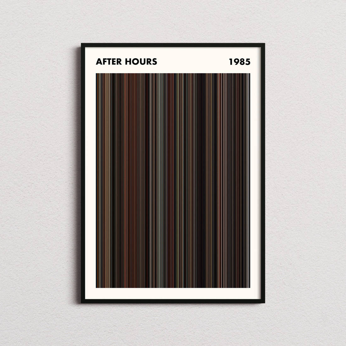After Hours Movie Barcode Poster - Simplified