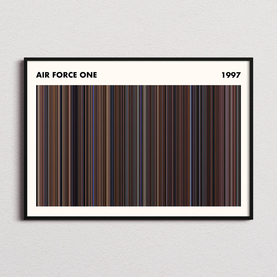 Air Force One Movie Barcode Poster - Simplified