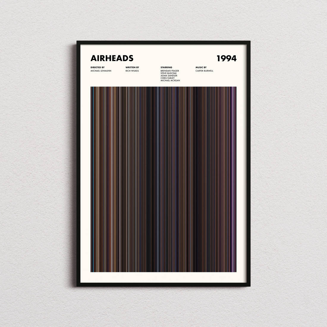 Airheads Movie Barcode Poster