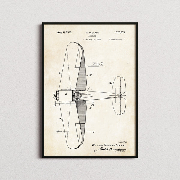 Airplane (Clark) Patent Print