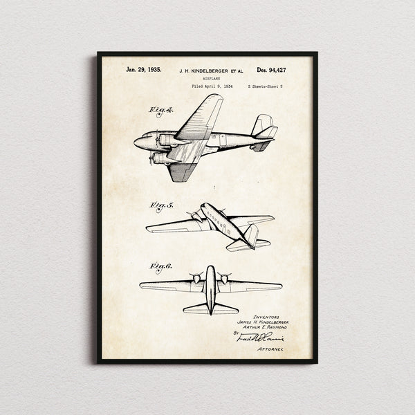 Airplane (Kindelberger) Patent Print