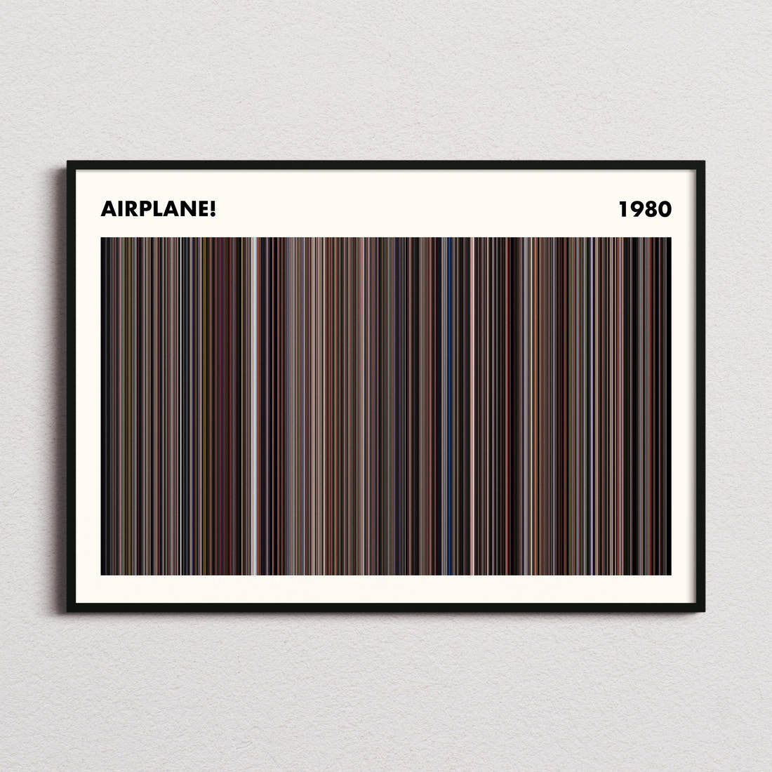 Airplane! Movie Barcode Poster - Simplified