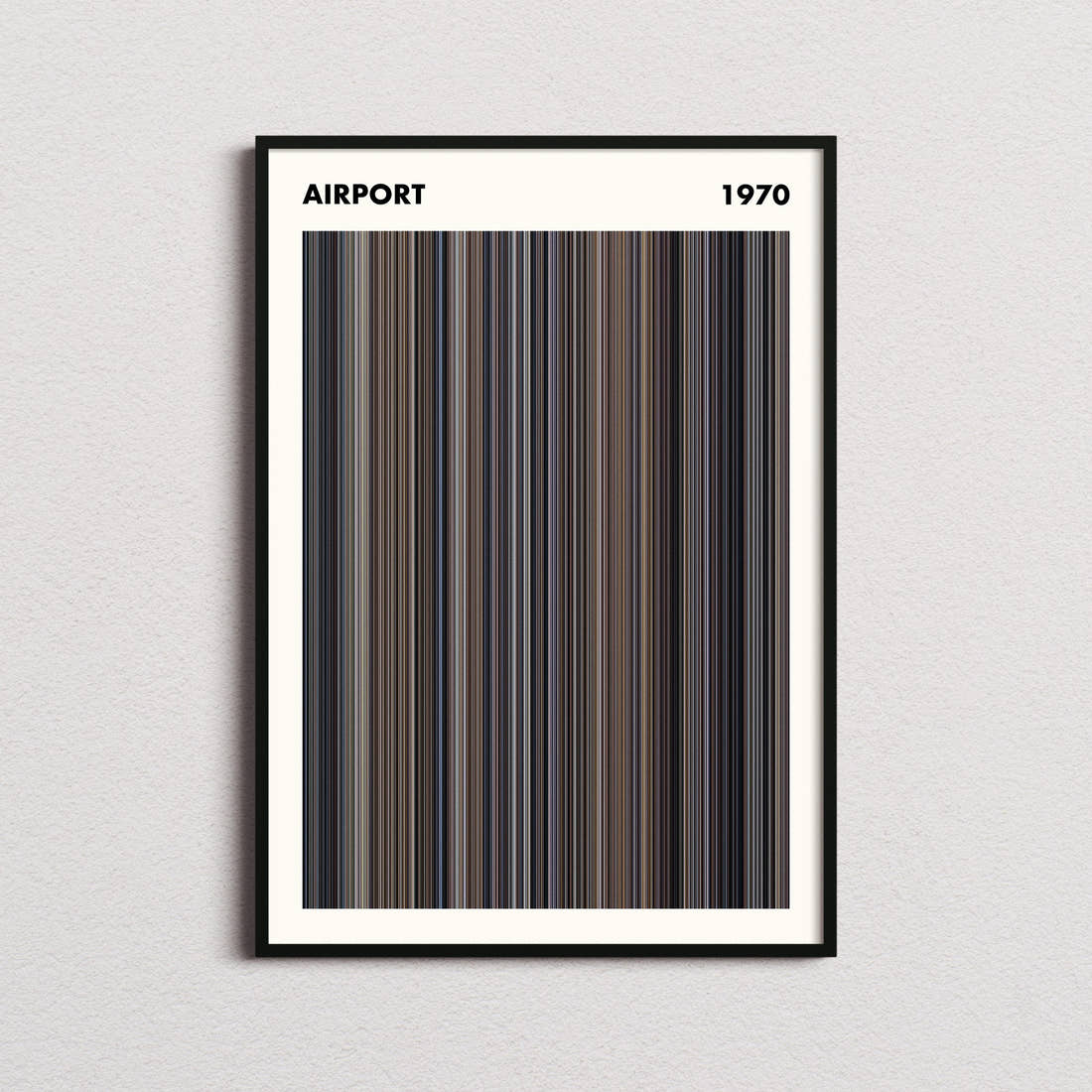 Airport Movie Barcode Poster - Simplified