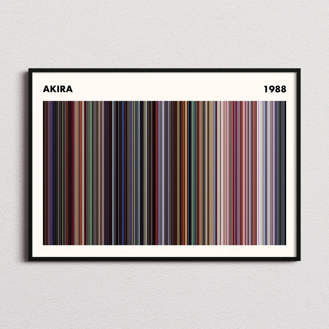 Akira Movie Barcode Poster - Simplified