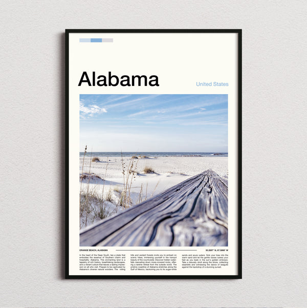 Alabama - Driftwood On The Beach - Travel Print