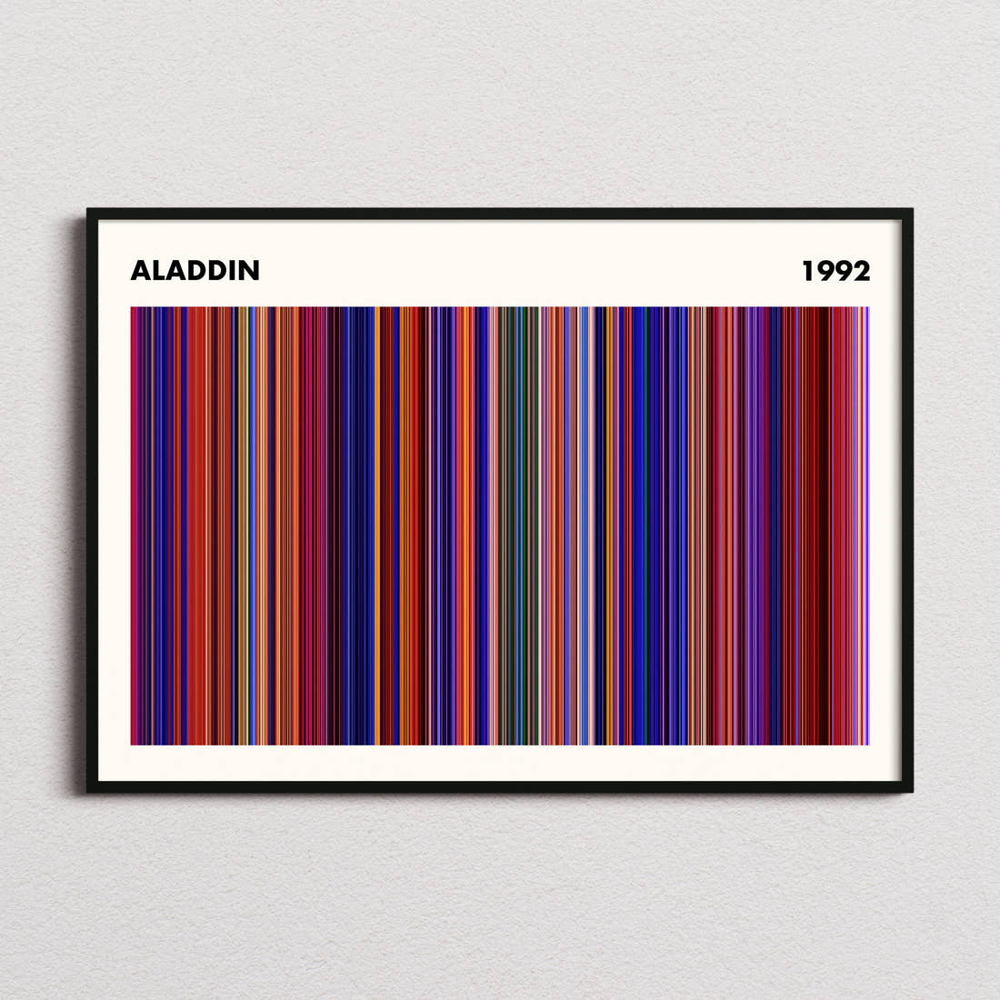 Aladdin Movie Barcode Poster - Simplified