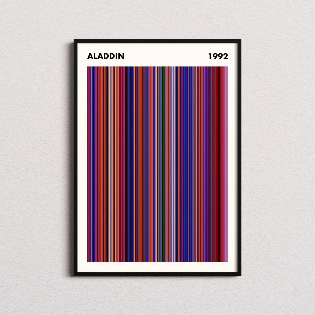 Aladdin Movie Barcode Poster - Simplified