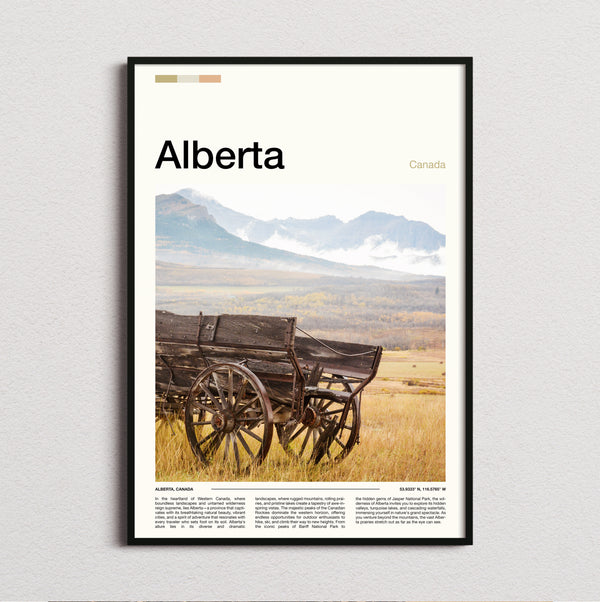 Alberta - Old Wooden Wagon - Travel Print