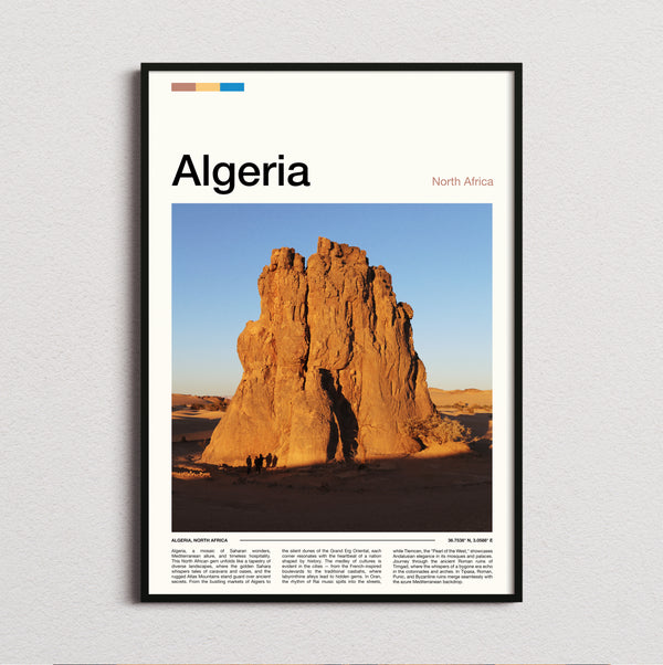 Algeria - Desert Rock Formation - Travel Print