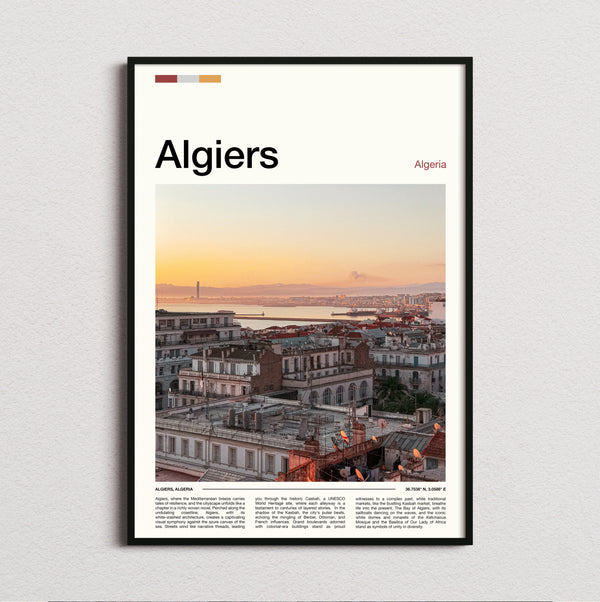 Algiers - Rooftops And Harbour - Travel Print