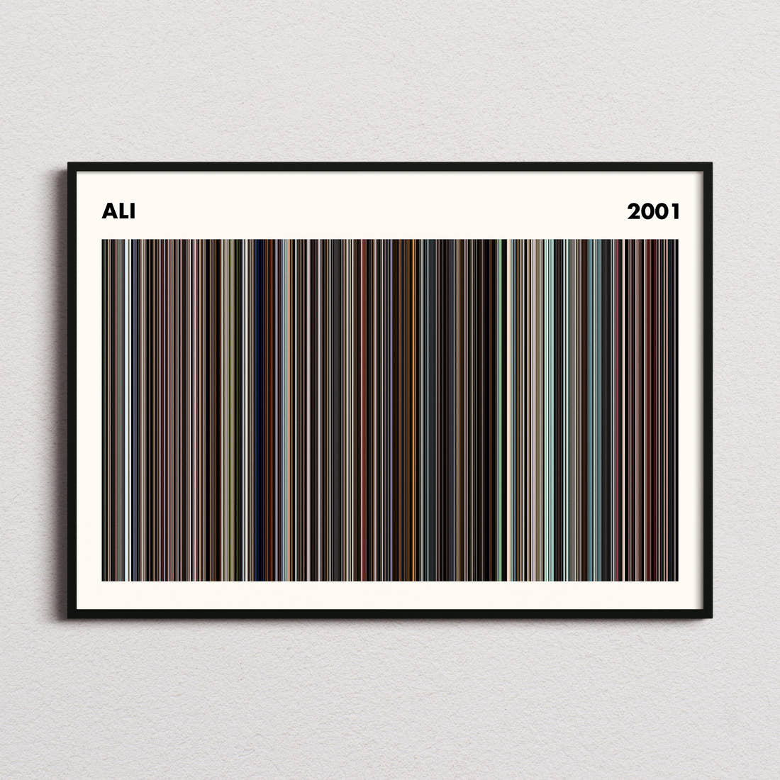 Ali Movie Barcode Poster - Simplified