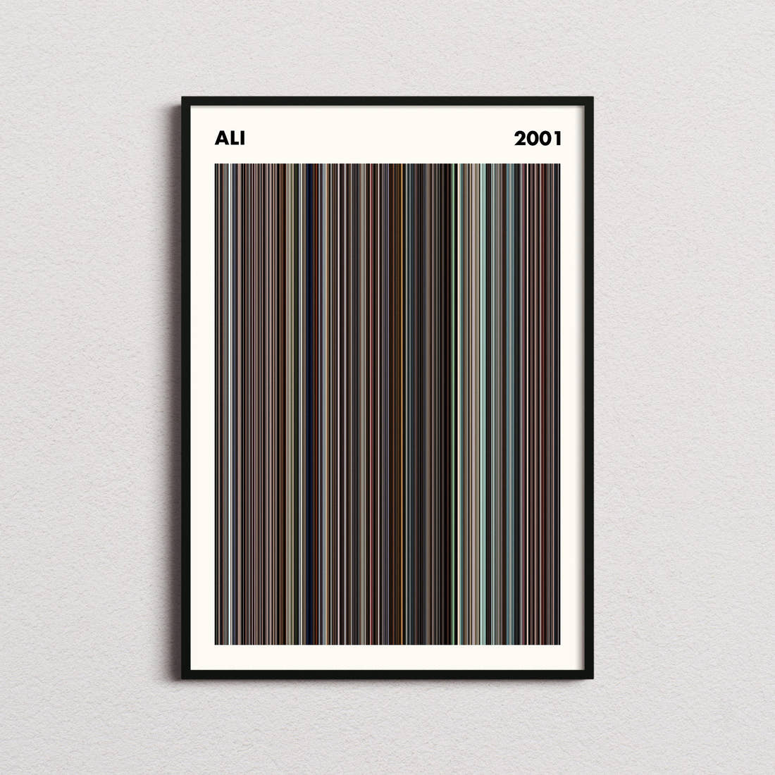 Ali Movie Barcode Poster - Simplified