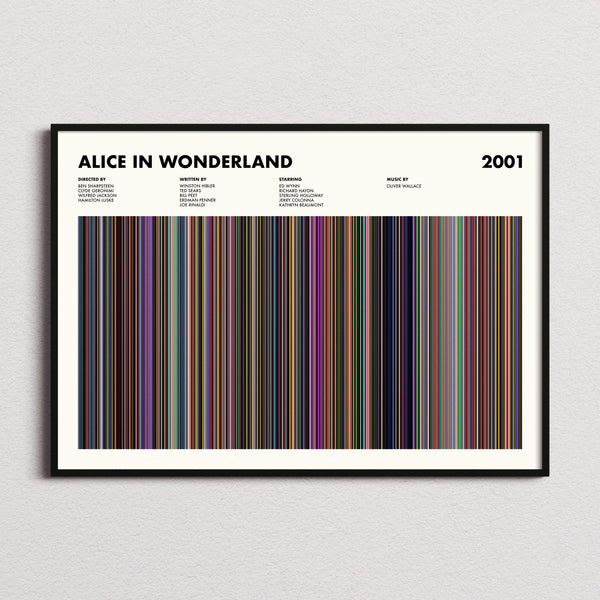 Alice in Wonderland (2001) Movie Barcode Poster