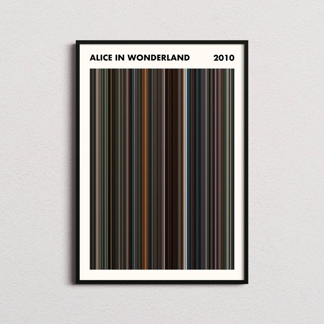 Alice in Wonderland Movie Barcode Poster - Simplified