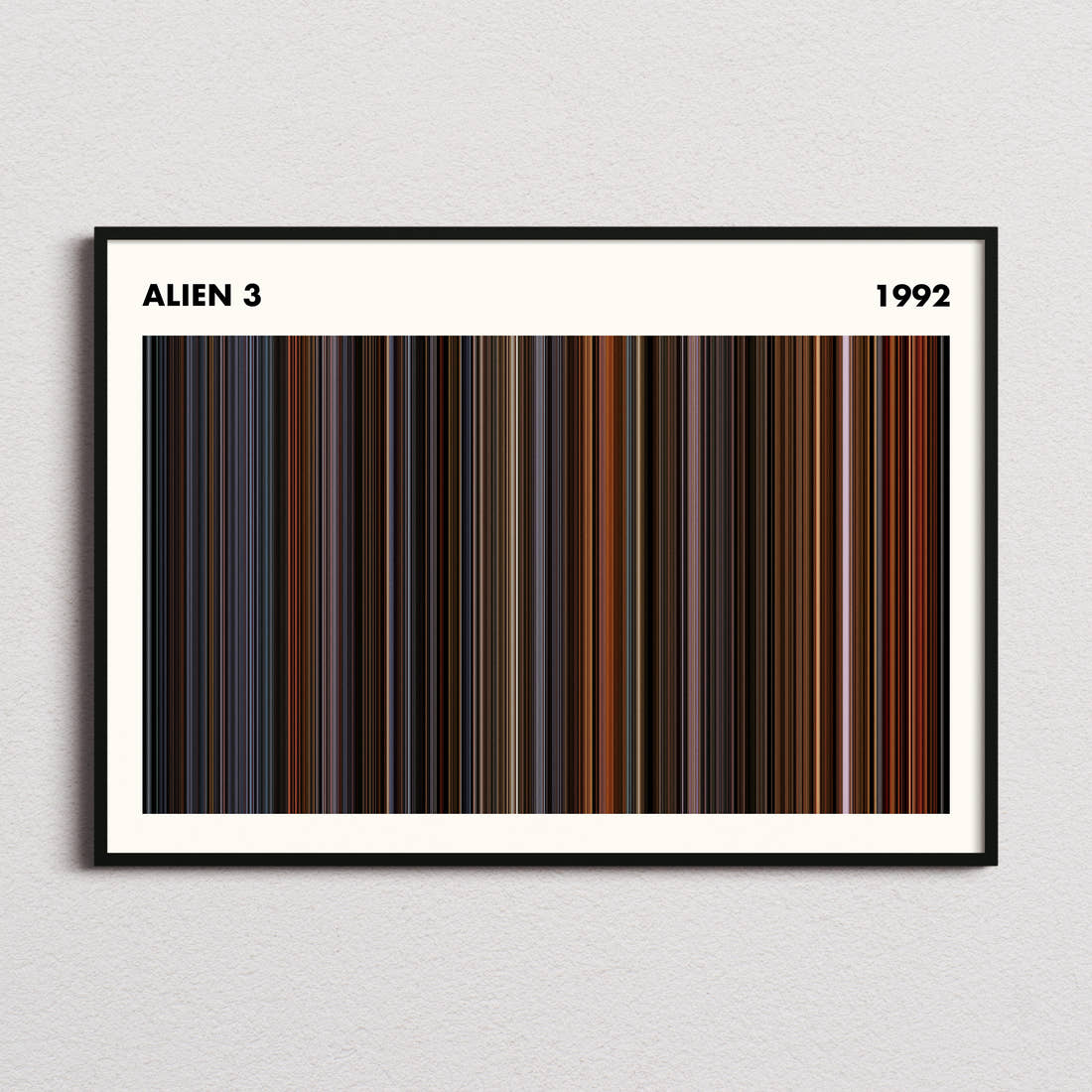 Alien 3 Movie Barcode Poster - Simplified