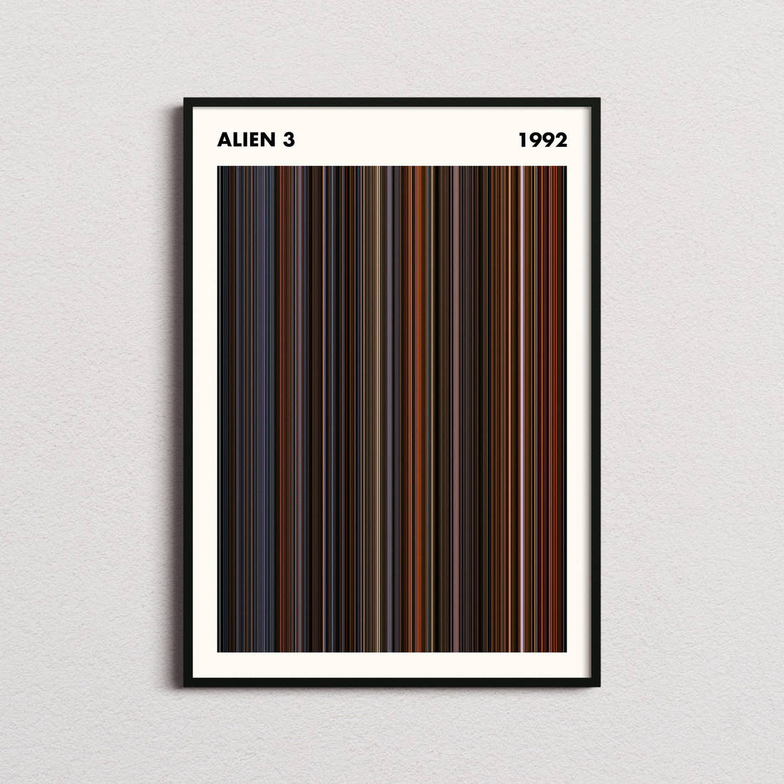 Alien 3 Movie Barcode Poster - Simplified