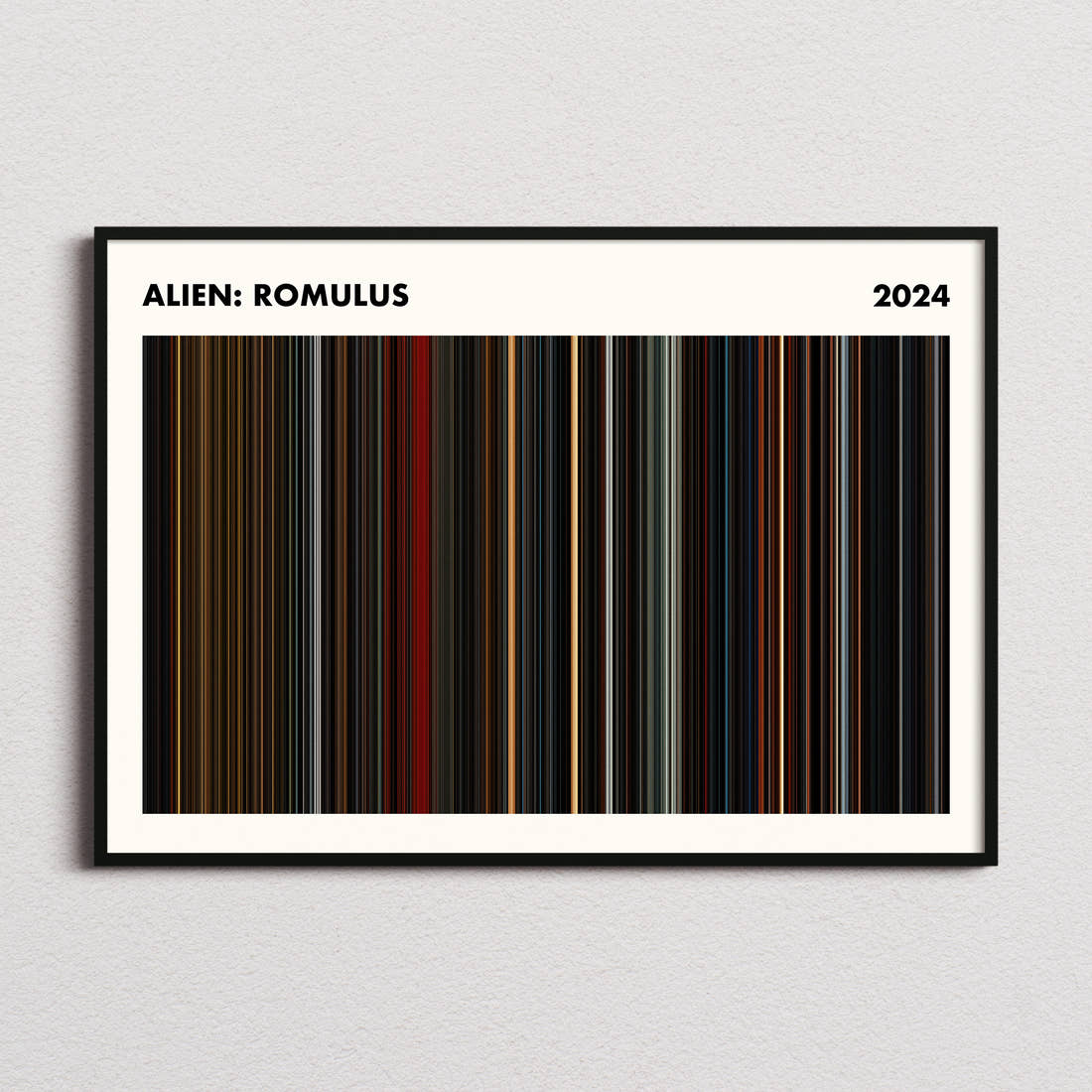 Alien: Romulus Movie Barcode Poster - Simplified