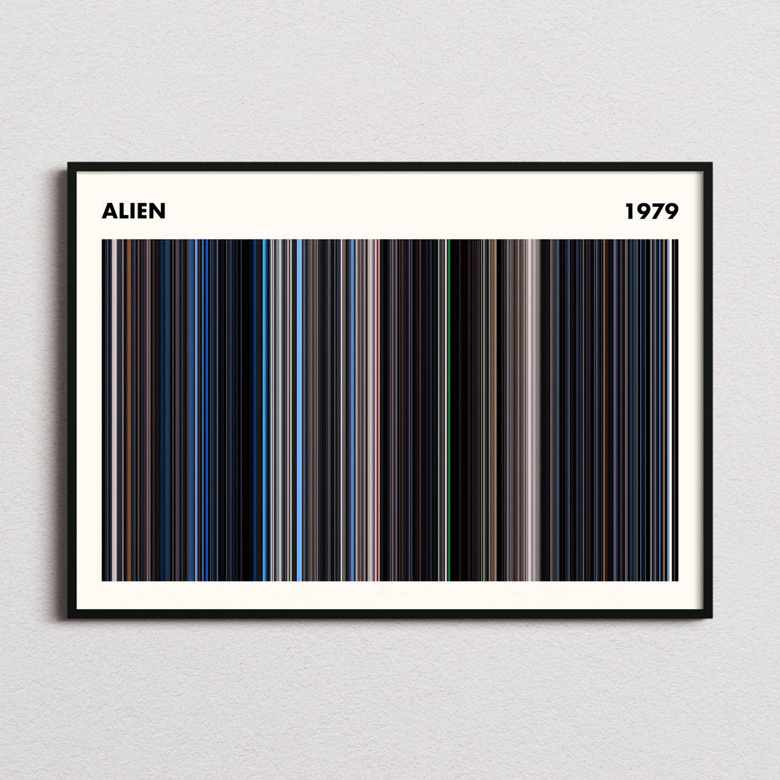 Alien Movie Barcode Poster - Simplified