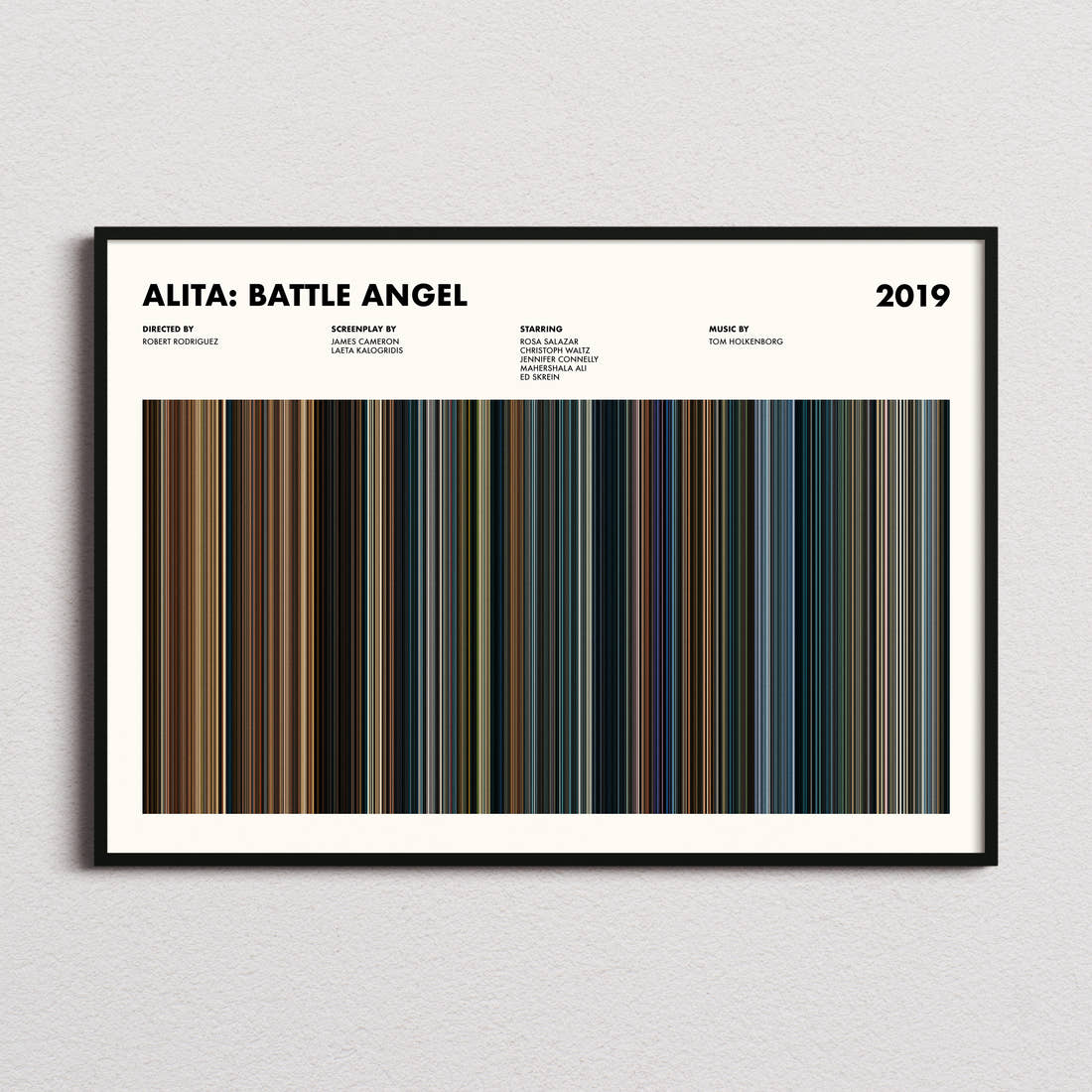 Alita: Battle Angel Movie Barcode Poster