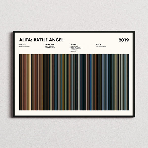 Alita: Battle Angel Movie Barcode Poster