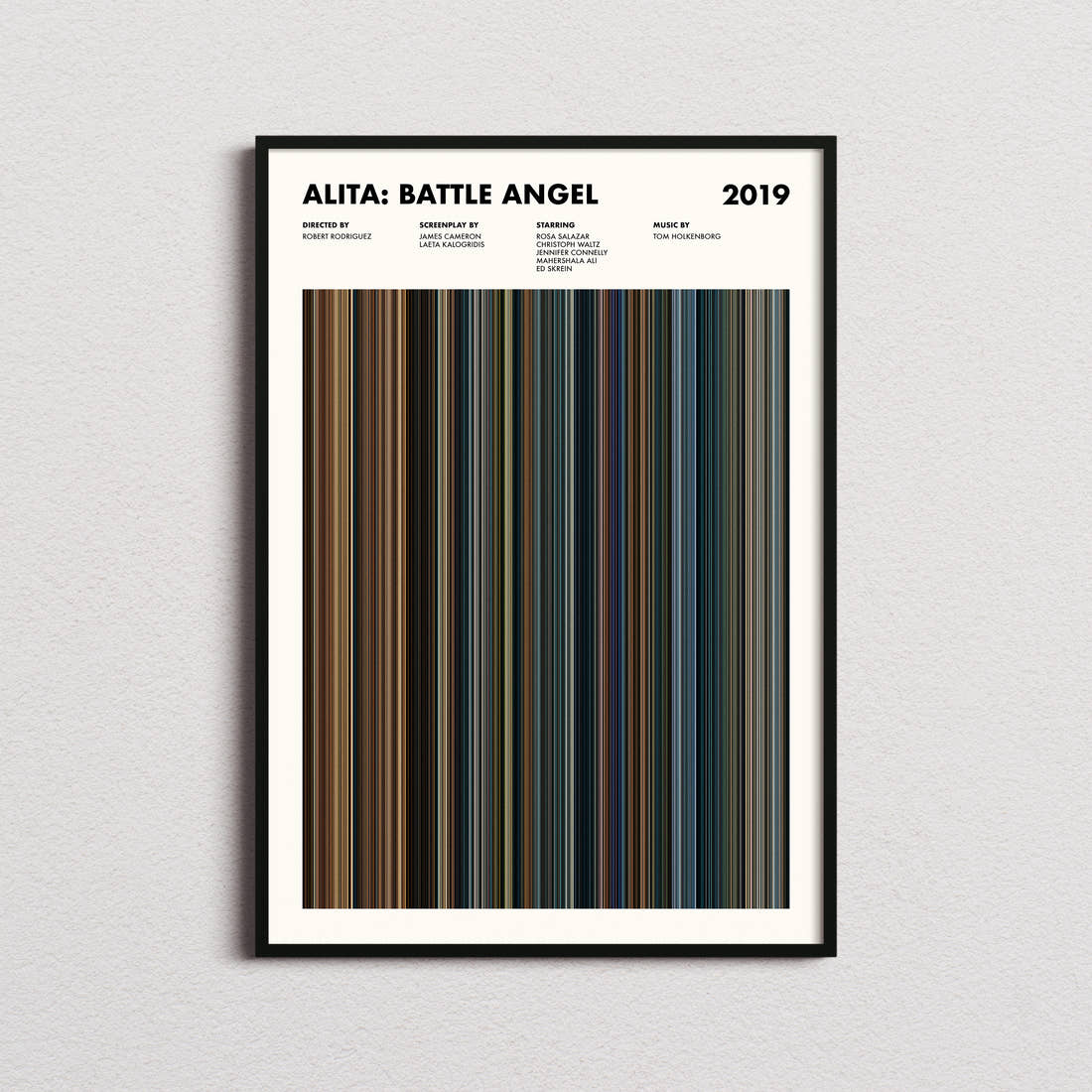 Alita: Battle Angel Movie Barcode Poster