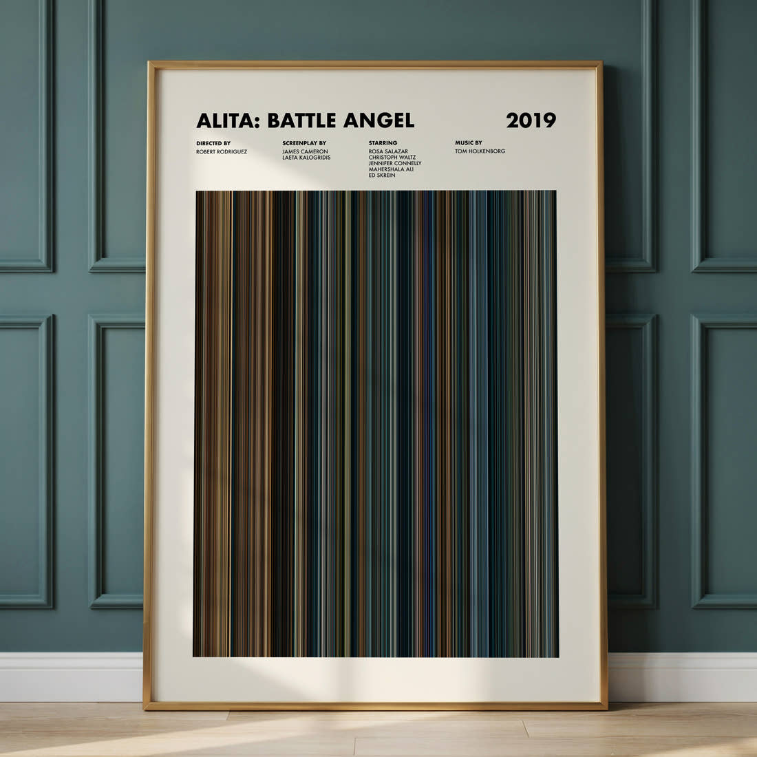 Alita: Battle Angel Movie Barcode Poster