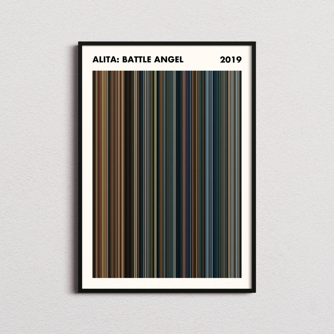 Alita: Battle Angel Movie Barcode Poster - Simplified