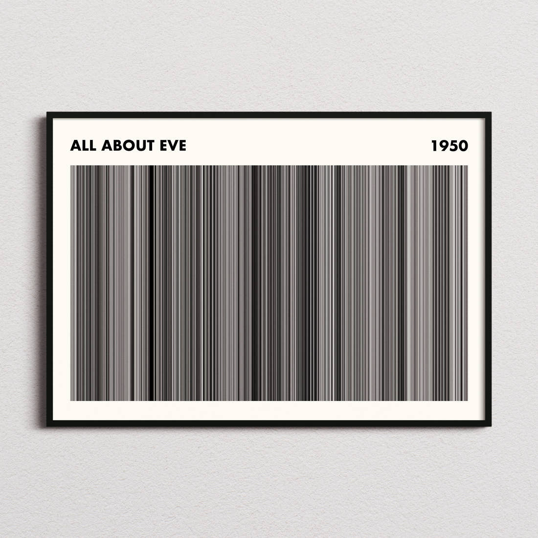 All About Eve Movie Barcode Poster - Simplified