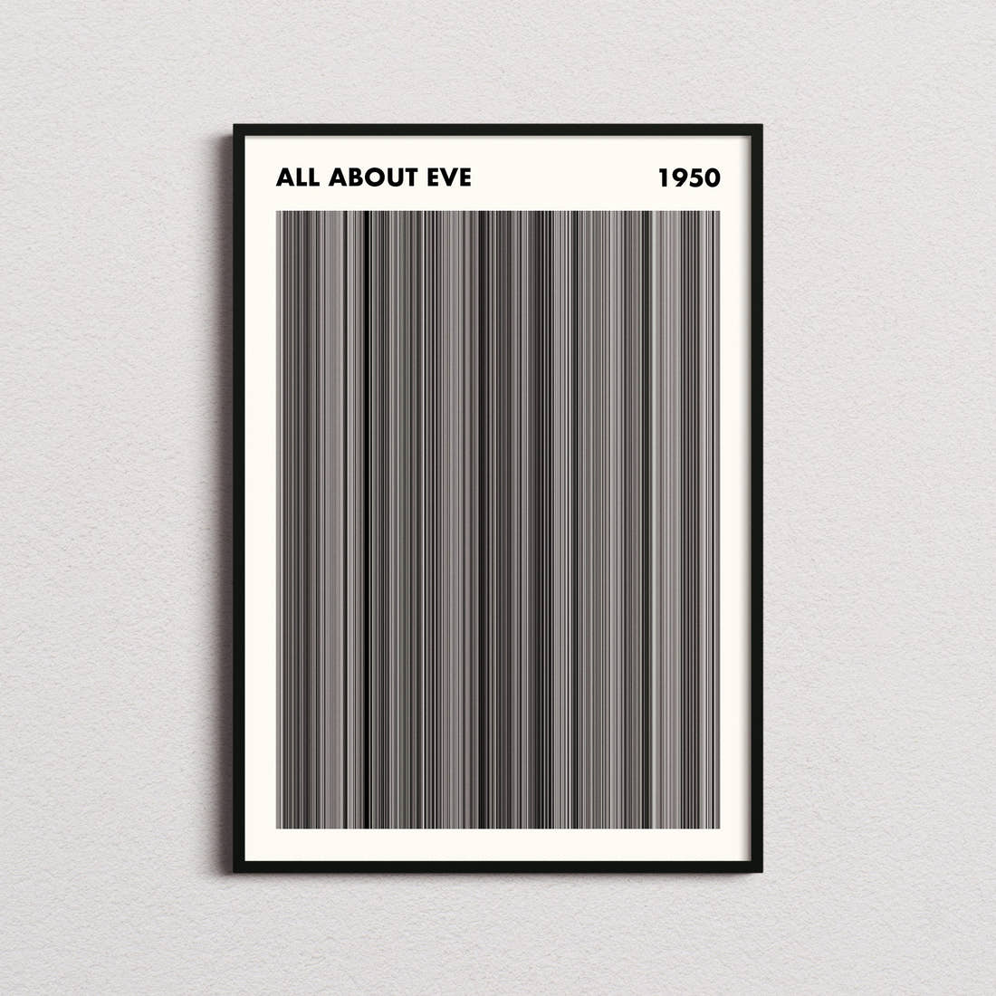 All About Eve Movie Barcode Poster - Simplified